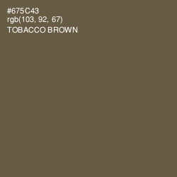 #675C43 - Tobacco Brown Color Image